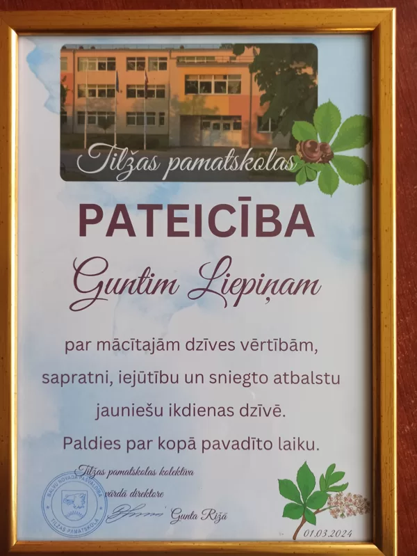 PALDIES jaunsargu instruktoram Guntim Liepiņam!